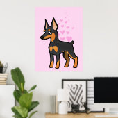 Miniatuur Pinscher/Manchester Terrier Love Poster (Thuiskantoor)