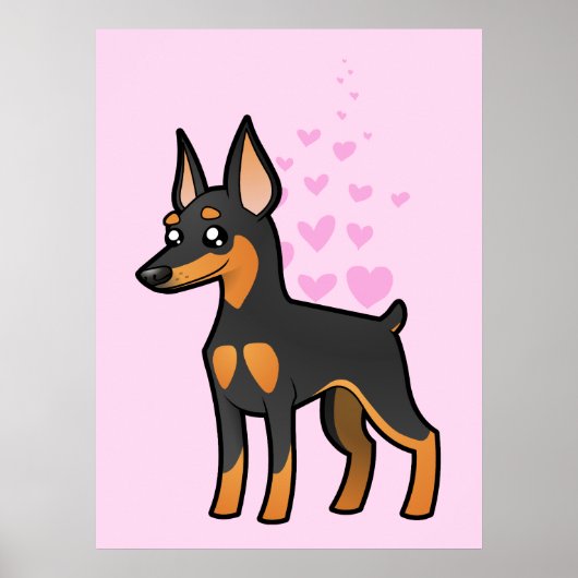 Miniatuur Pinscher/Manchester Terrier Love Poster (Voorkant)