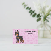 Miniatuur Pinscher/Manchester Terrier Love Visitekaartje (Staand voorkant)
