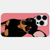 Miniatuur Pinscher Min Pin Apple iPhone 14 Hoesje (Achterkant (horizontaal))