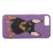 Miniatuur Pinscher Min Pin Apple iPhone 8/7 Hoesje (Achterkant (Horizontaal))