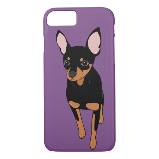 Miniatuur Pinscher Min Pin Apple iPhone 8/7 Hoesje (Achterkant)