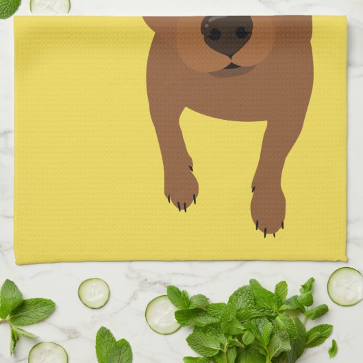 Miniatuur Pinscher Min Pin Dog Portrait Towel Theedoek (Gevouwen)