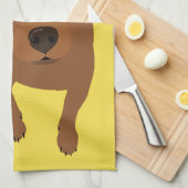 Miniatuur Pinscher Min Pin Dog Portrait Towel Theedoek (Quarter Fold)