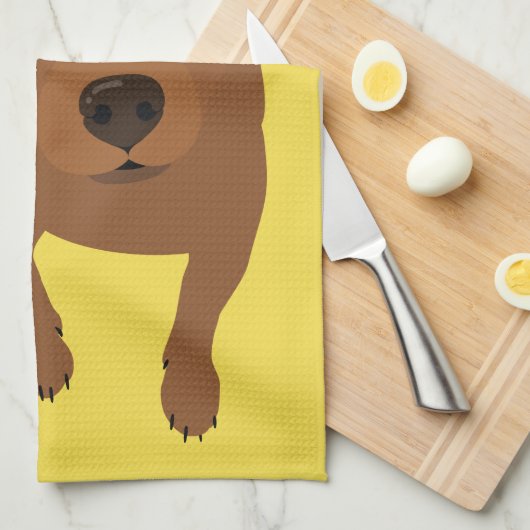 Miniatuur Pinscher Min Pin Dog Portrait Towel Theedoek (Quarter Fold)