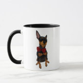 Miniatuur Pinscher (Min Pin) met Bow Coffee-Mok Mok (Links)