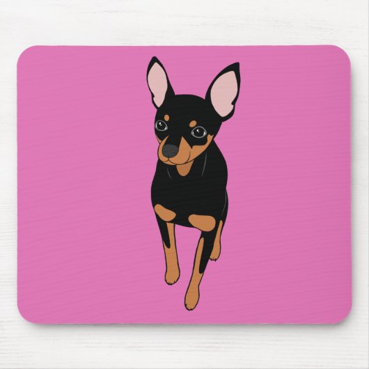 Miniatuur Pinscher Min Pin Muismat (Voorkant)