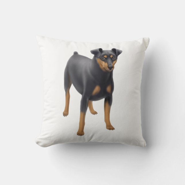 Miniatuur Pinscher Min Pin Pillow Kussen (Voorkant)