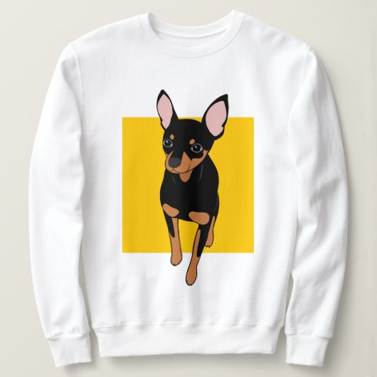 Miniatuur Pinscher Min Pin POPART Sweatshirt (Design voorkant)
