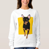 Miniatuur Pinscher Min Pin POPART Sweatshirt (Voorkant)