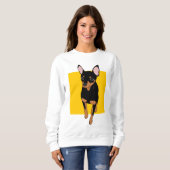 Miniatuur Pinscher Min Pin POPART Sweatshirt (Voorkant volledig)