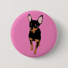 Miniatuur Pinscher Min Pin Standaard Ronde Button