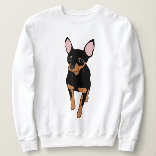 Miniatuur Pinscher Min Pin Sweatshirt (Design voorkant)