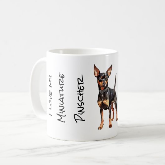 Miniatuur Pinscher-Mok Koffiemok (Voorkant links)