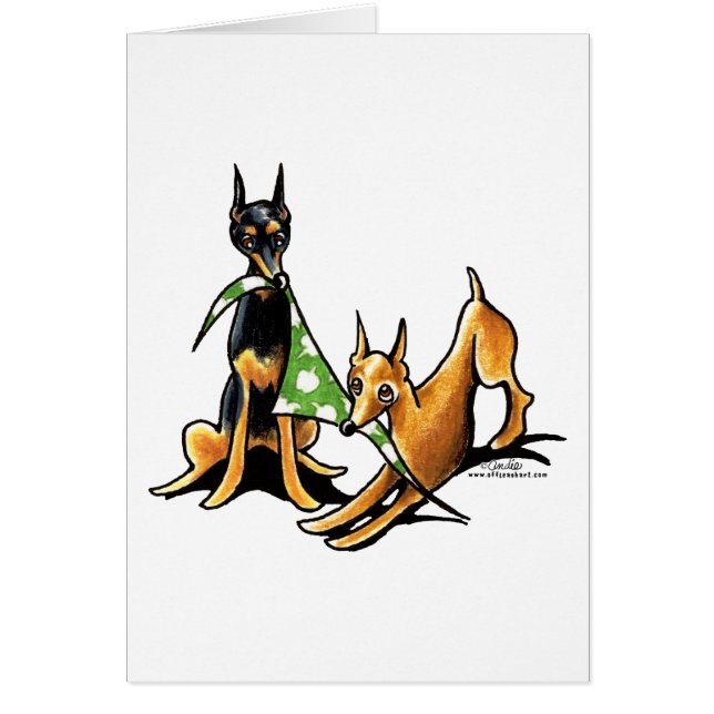 Miniatuur Pinscher n Apples (Voorkant)