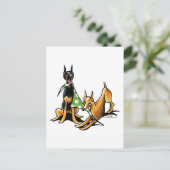 Miniatuur Pinscher n Apples Briefkaart (Staand voorkant)