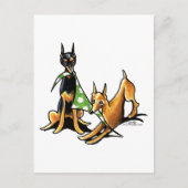 Miniatuur Pinscher n Apples Briefkaart (Voorkant)