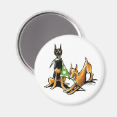 Miniatuur Pinscher n Apples Magneet (Voorkant / Achterkant)