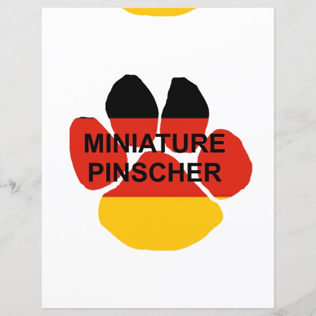 miniatuur pinscher name duitsland flag paw (Voorkant)