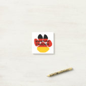 miniatuur pinscher name duitsland - flag paw post-it® notes (Op bureau)