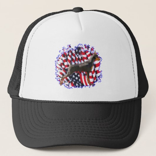 Miniatuur Pinscher Patriot Trucker Pet (Voorkant)