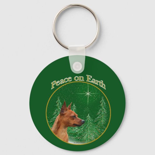 Miniatuur Pinscher Peace Sleutelhanger (Achterkant)