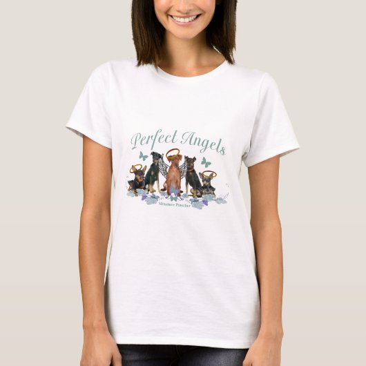 Miniatuur Pinscher Perfect Angel Apparel T-shirt (Voorkant)