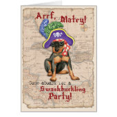Miniatuur Pinscher Pirate Invitation (Voorkant)
