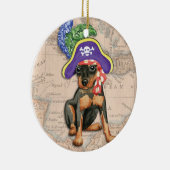 Miniatuur Pinscher Pirate Keramisch Ornament (Rechts)