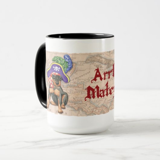 Miniatuur Pinscher Pirate Mok (Voorkant links)