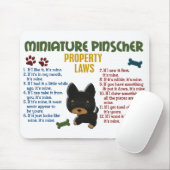 Miniatuur Pinscher Property Laws 4 Muismat (Met muis)