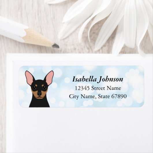 Miniatuur Pinscher Return-adreslabels Etiket (Insitu)