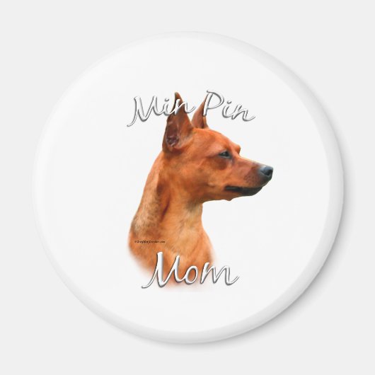 Miniatuur Pinscher (roest) mam 2 Magneet (Voorkant)