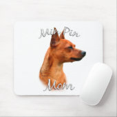 Miniatuur Pinscher (roest) mam 2 Muismat (Met muis)