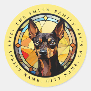 Miniatuur Pinscher ronde Stickers