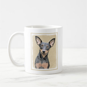 Miniatuur Pinscher Schilderij Mooie Originele Hond Koffiemok