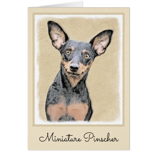 Miniatuur Pinscher-schilderkunst (Voorkant)