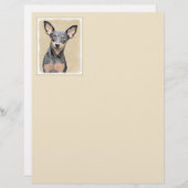 Miniatuur Pinscher-schilderkunst (Voorkant / Achterkant)