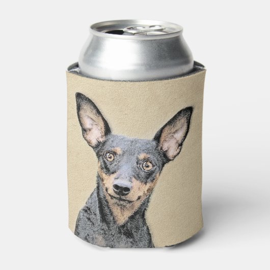 Miniatuur Pinscher-schilderkunst Blikjeskoeler (Blikje Voorkant)