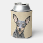 Miniatuur Pinscher-schilderkunst Blikjeskoeler (Blikje Achterkant)