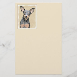 Miniatuur Pinscher-schilderkunst Briefpapier