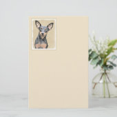 Miniatuur Pinscher-schilderkunst Briefpapier (Staand voorkant)