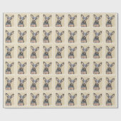 Miniatuur Pinscher-schilderkunst Cadeaupapier (Vlak)