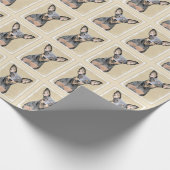 Miniatuur Pinscher-schilderkunst Cadeaupapier (Hoek)