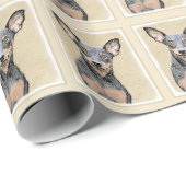 Miniatuur Pinscher-schilderkunst Cadeaupapier (Rol Hoek)