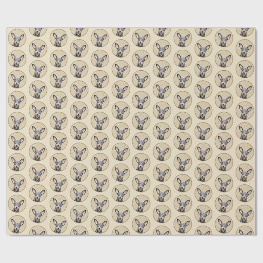 Miniatuur Pinscher-schilderkunst Cadeaupapier (Vlak)