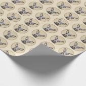 Miniatuur Pinscher-schilderkunst Cadeaupapier (Hoek)