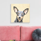 Miniatuur Pinscher-schilderkunst Canvas Afdruk (Insitu (Woonkamer))