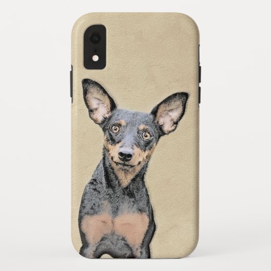 Miniatuur Pinscher-schilderkunst Case-Mate iPhone Case (Achterkant)