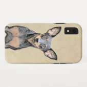 Miniatuur Pinscher-schilderkunst Case-Mate iPhone Case (Achterkant (horizontaal))